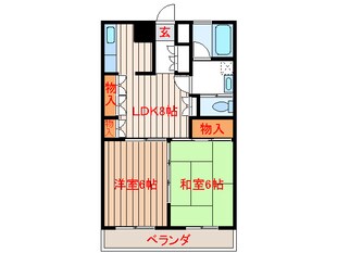 高砂シティハイツの物件間取画像